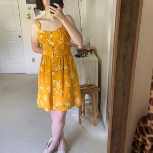 Madewell Yellow Floral sun dress